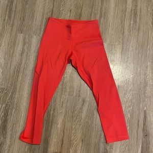 Like New! Bright red Lululemon wunder unders size 4!